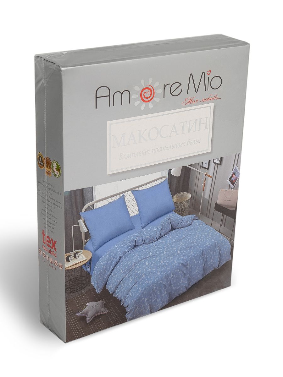 картинка Постельное бельё Amore Mio BZ QR Butterfly BL DOUBLE Msh 