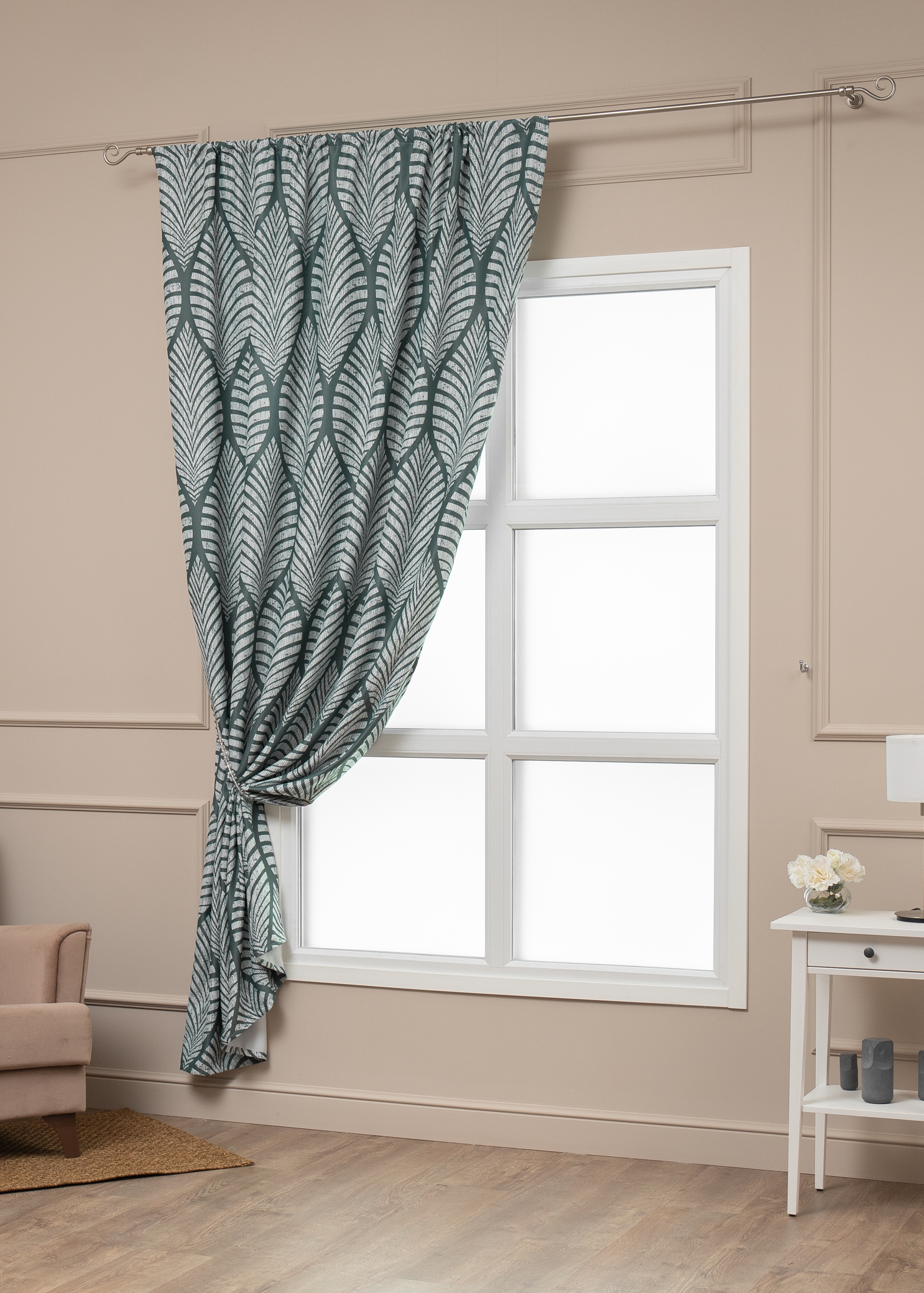 картинка Штора Amore Mio RR MIP7156-01 1,6*2,6*1 оливковый 