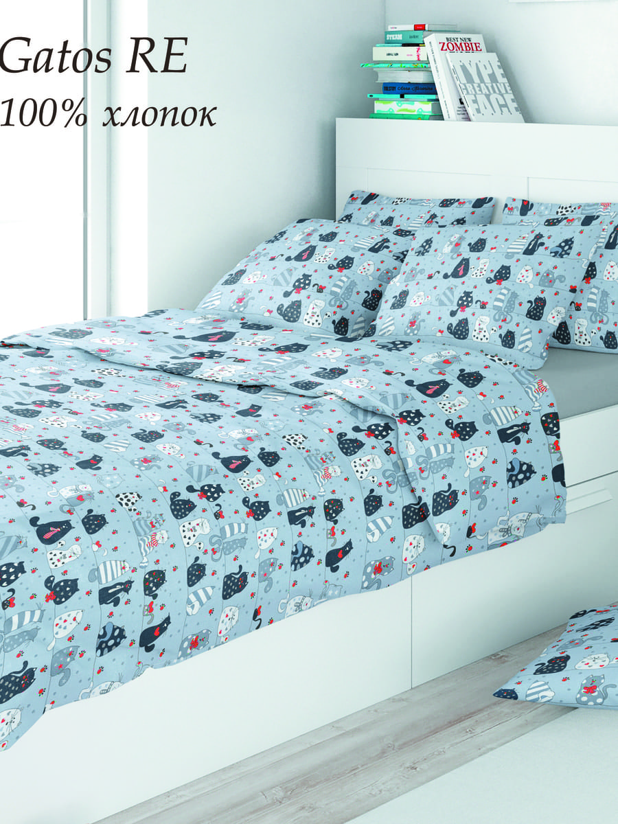 картинка Постельное бельё Amore Mio URG Gatos RE SINGLE P 