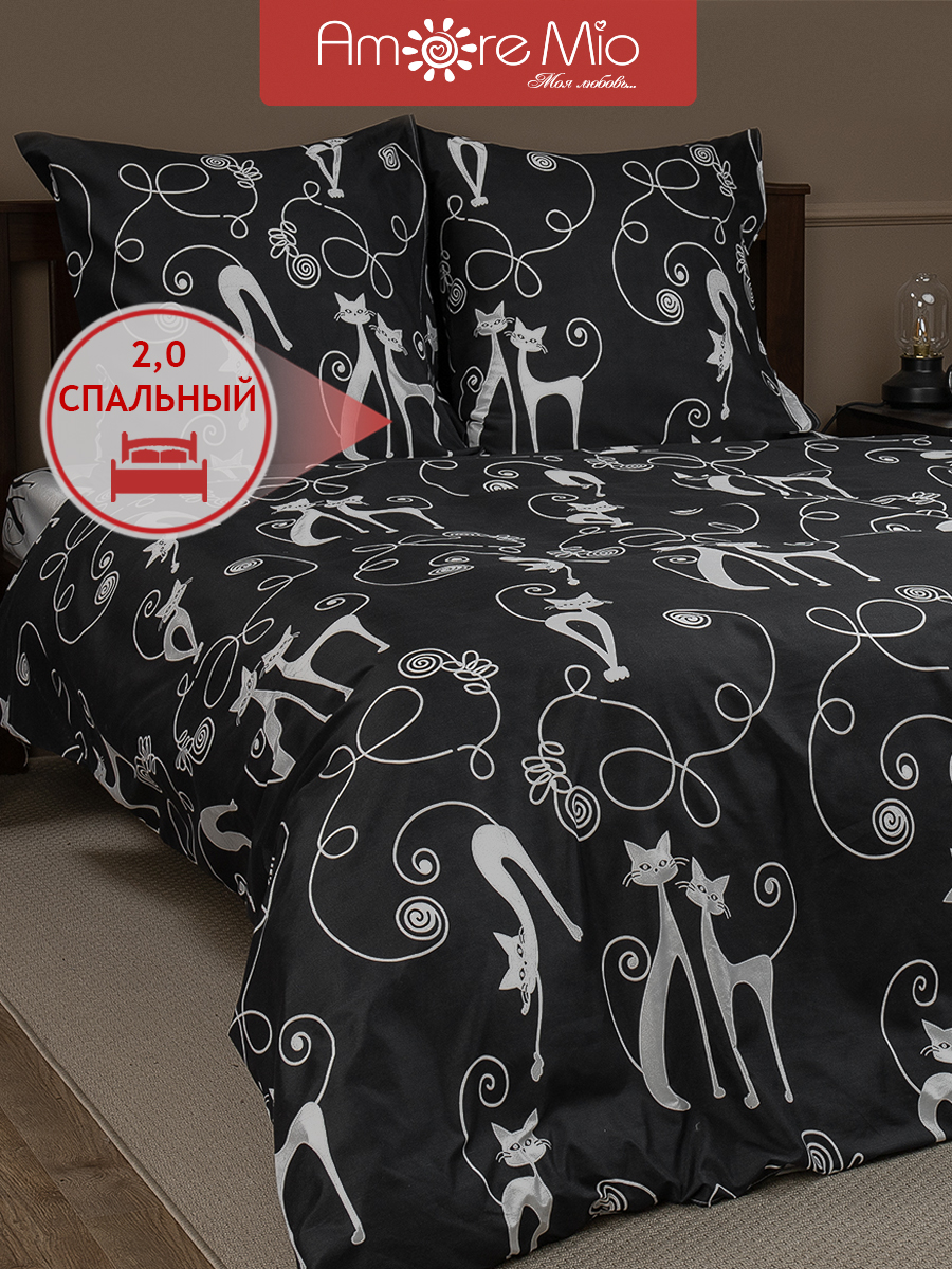 картинка Постельное бельё Amore Mio BZ Cats DOUBLE M 