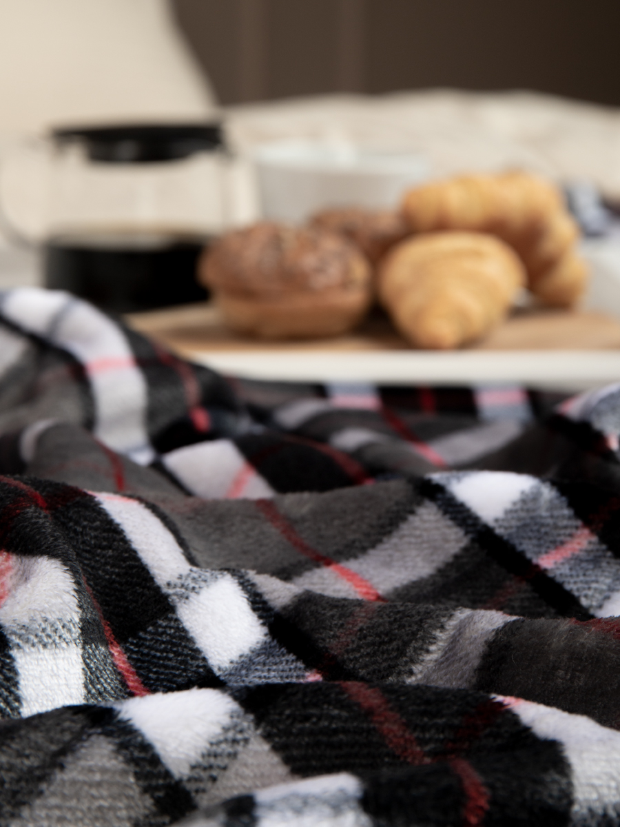 картинка Плед Texrepublic TF FN F137 a2022 Шотландка серая 