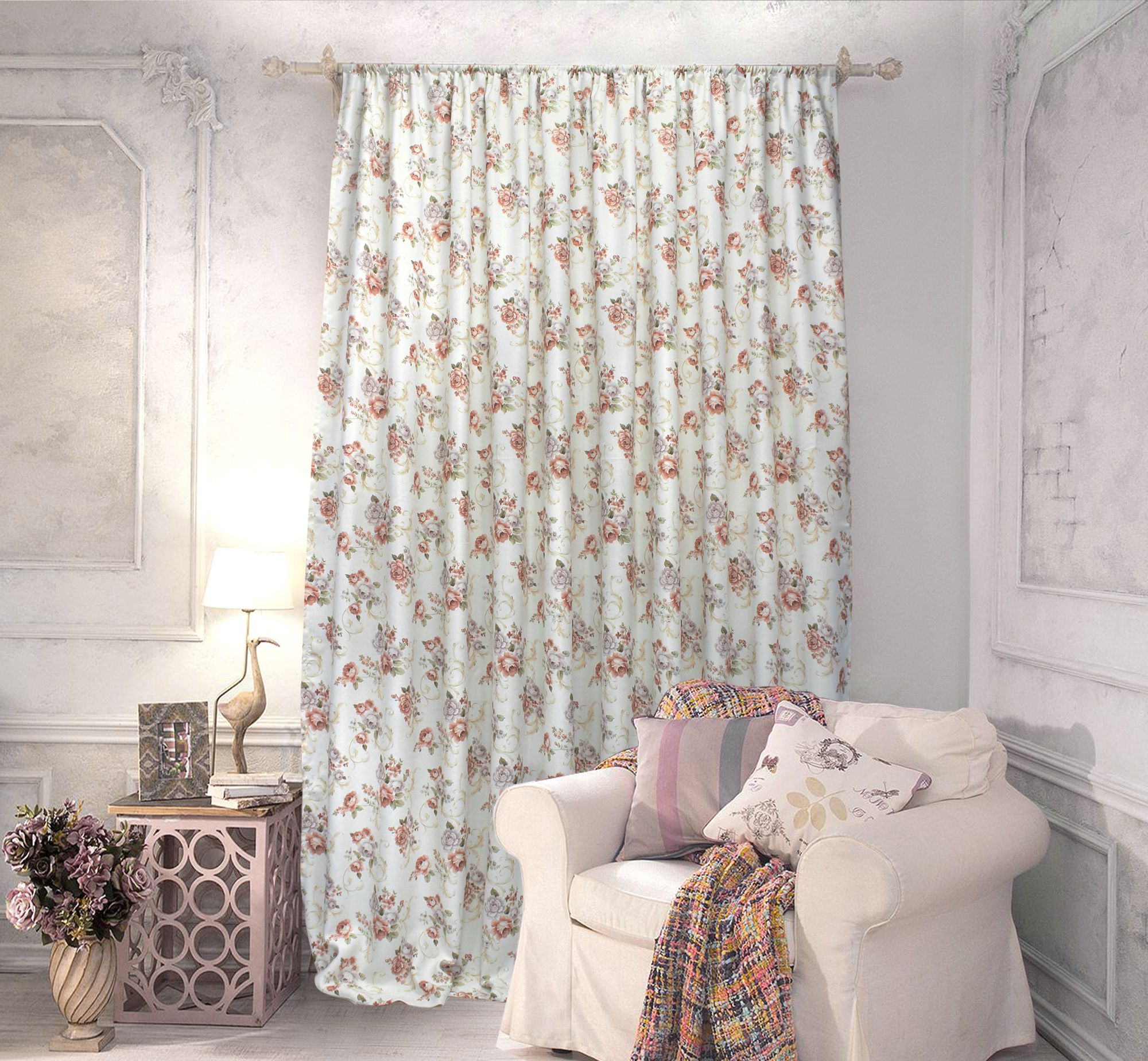 картинка Штора Amore Mio RR 3945 WBK-01 2,0*2,7*1 персиковый 