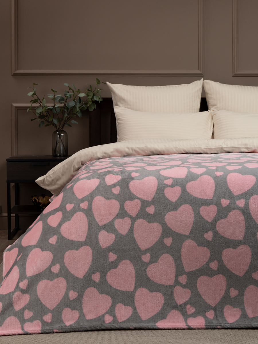 картинка Плед Texrepublic TF FN F113PI b2022 Сердечки 