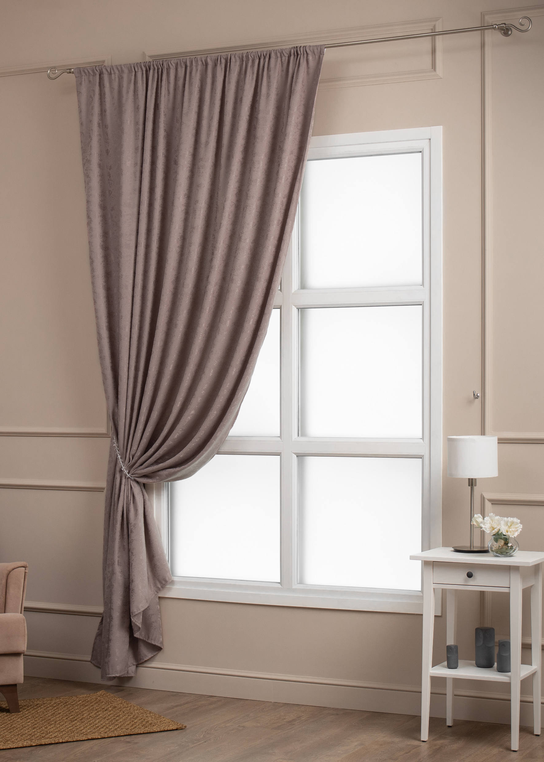 картинка Штора Amore Mio RR 3941D-10 2,0*2,7*1 розовая пудра 