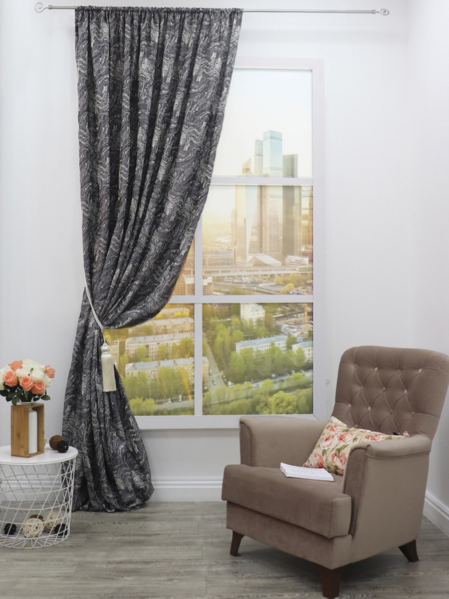 картинка Штора Amore Mio RR 90005-13 2,0*2,7*1 серый 