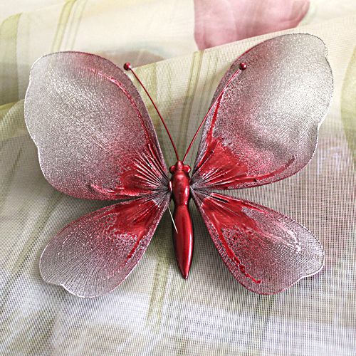 картинка Клипсы Бабочка средняя мет. 