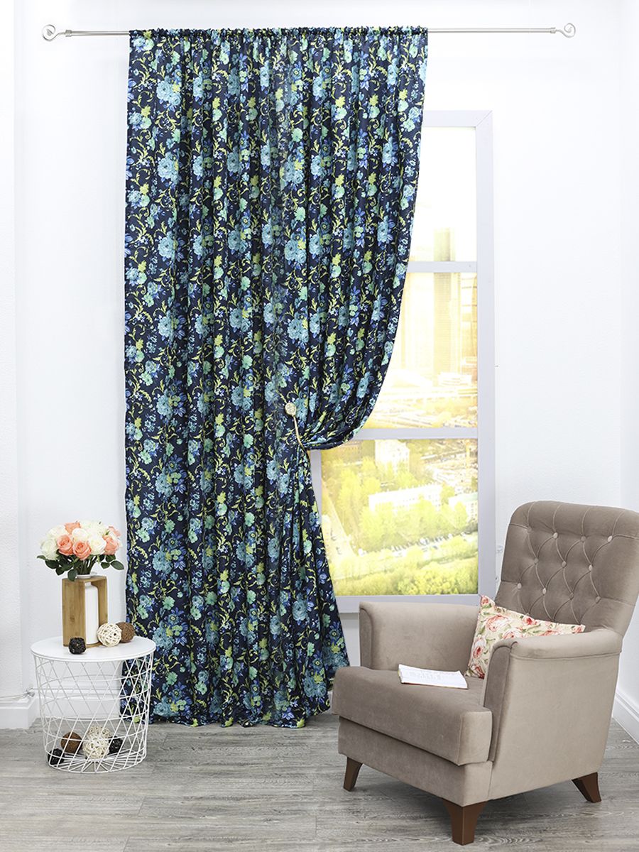 картинка Штора Amore Mio RR 7283-02 1,4*2,7*1 синий 