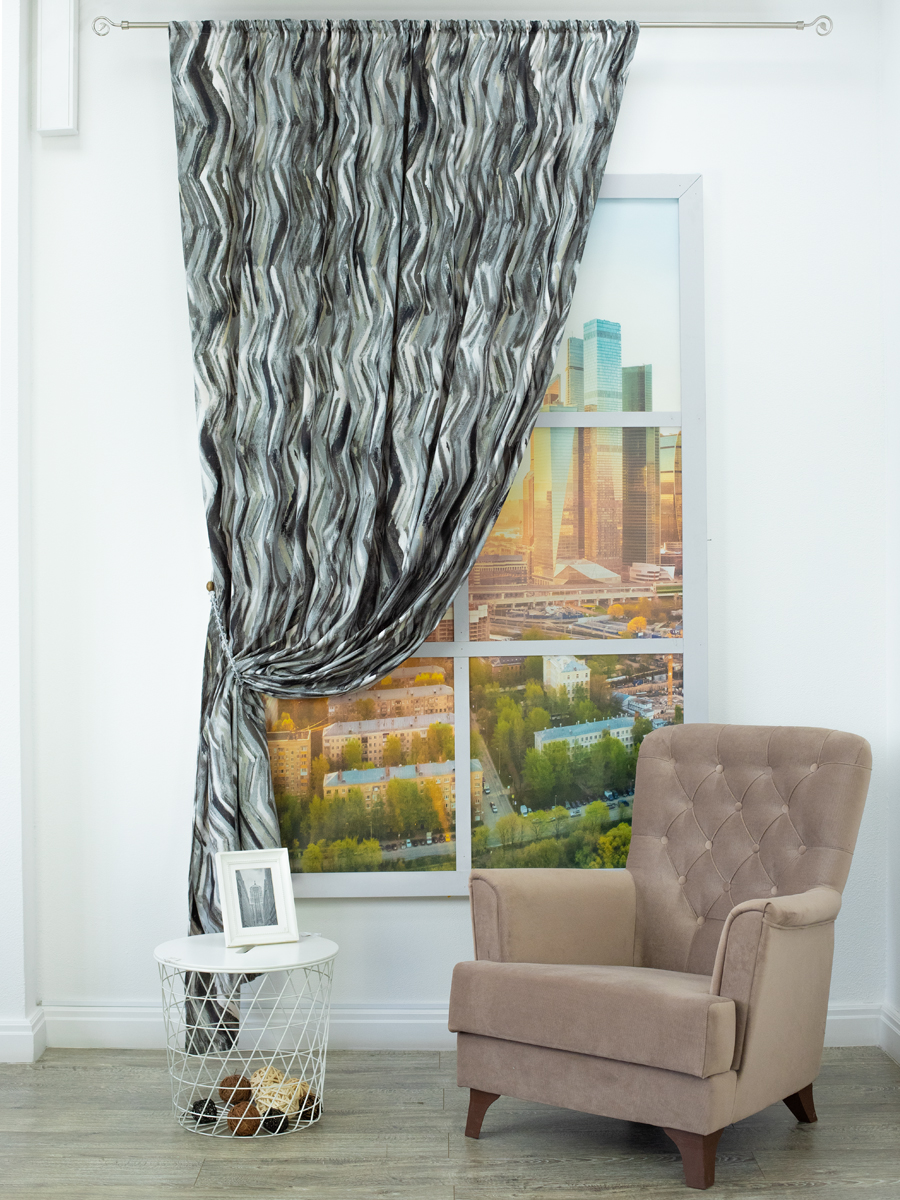 картинка Штора Amore Mio RR 9404-110 2,0*2,7*1 серо-бежевый 