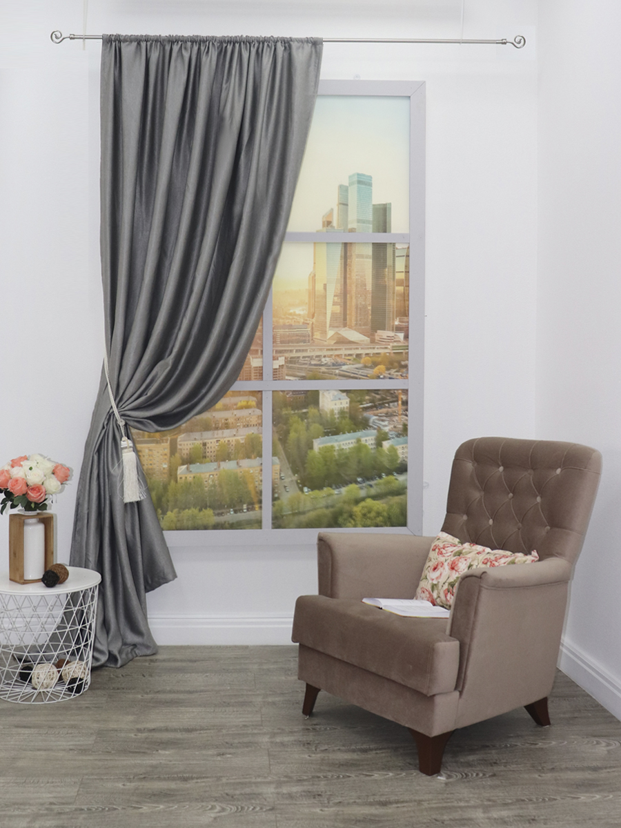 картинка Штора Amore Mio RR Y115-17 2,0*2,7*1 серый 