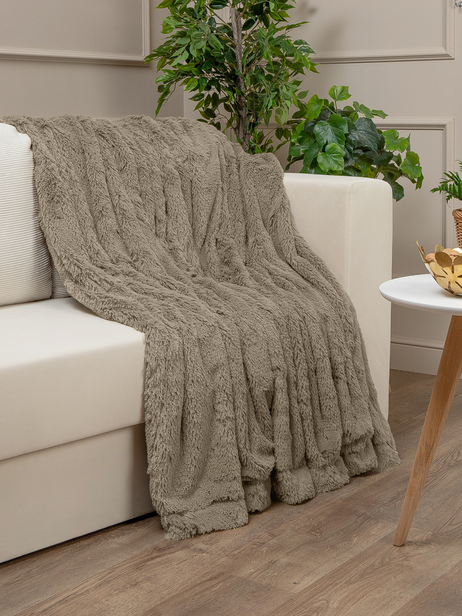 картинка Плед Buenas Noches искусст мех TF F072BE-GY3 006/1622 ДВ NC 