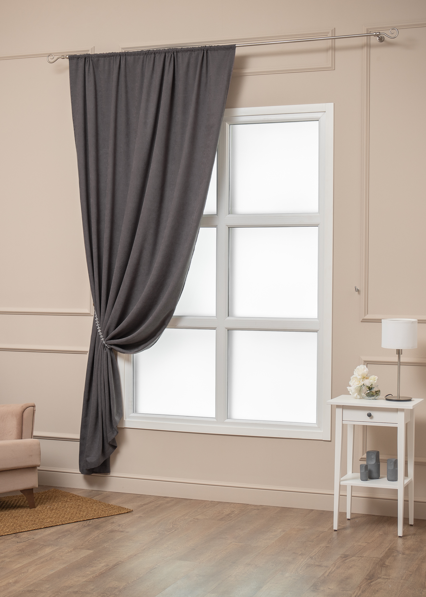 картинка Штора Amore Mio RR 1403-340 1,6*2,6*1 темно-серый 