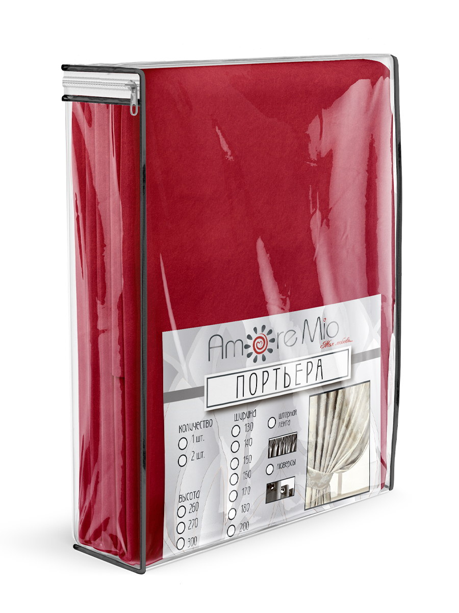 картинка Штора Amore Mio RR 4ML 42002-1610 2,0*2,7*1 красный 