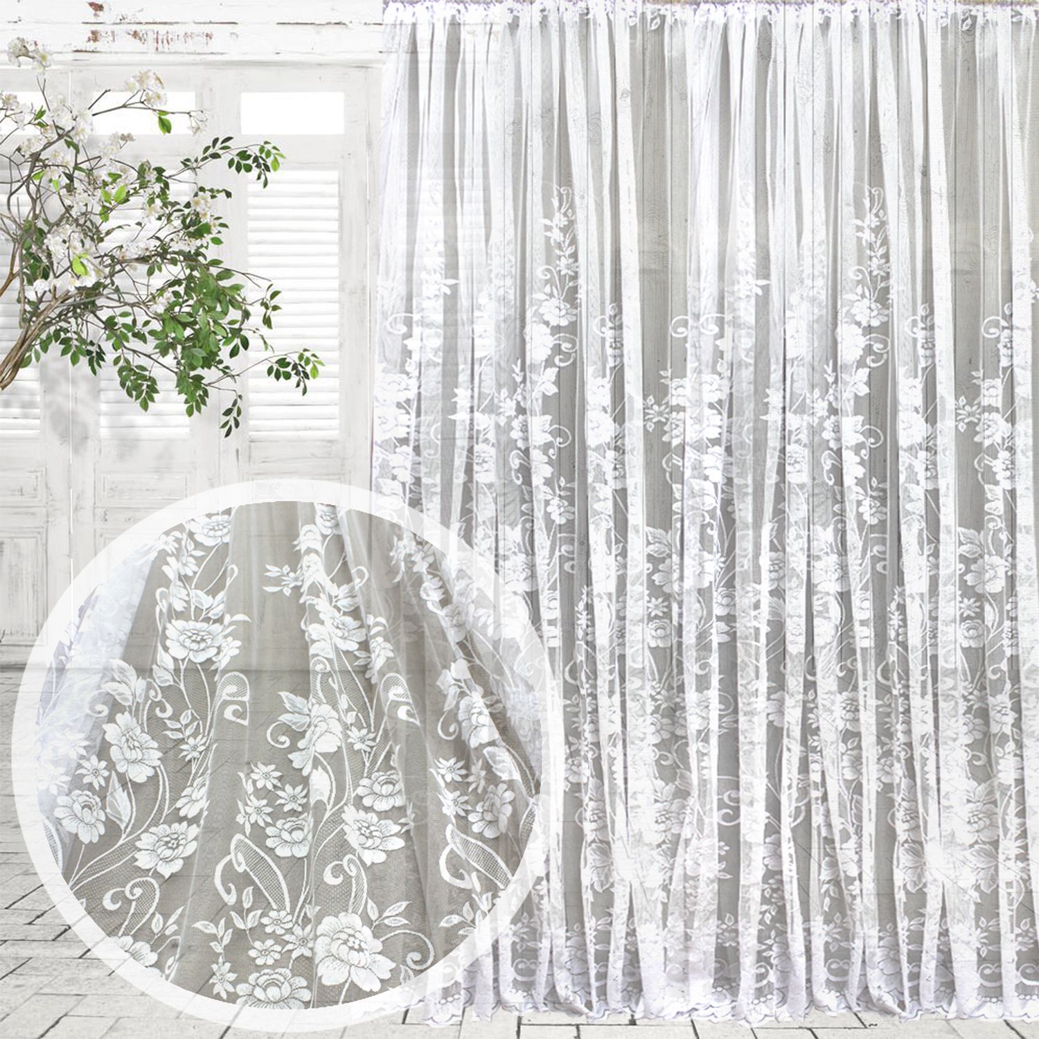 картинка Штора Amore Mio RR 16680 3,0*2,7*1 белый 