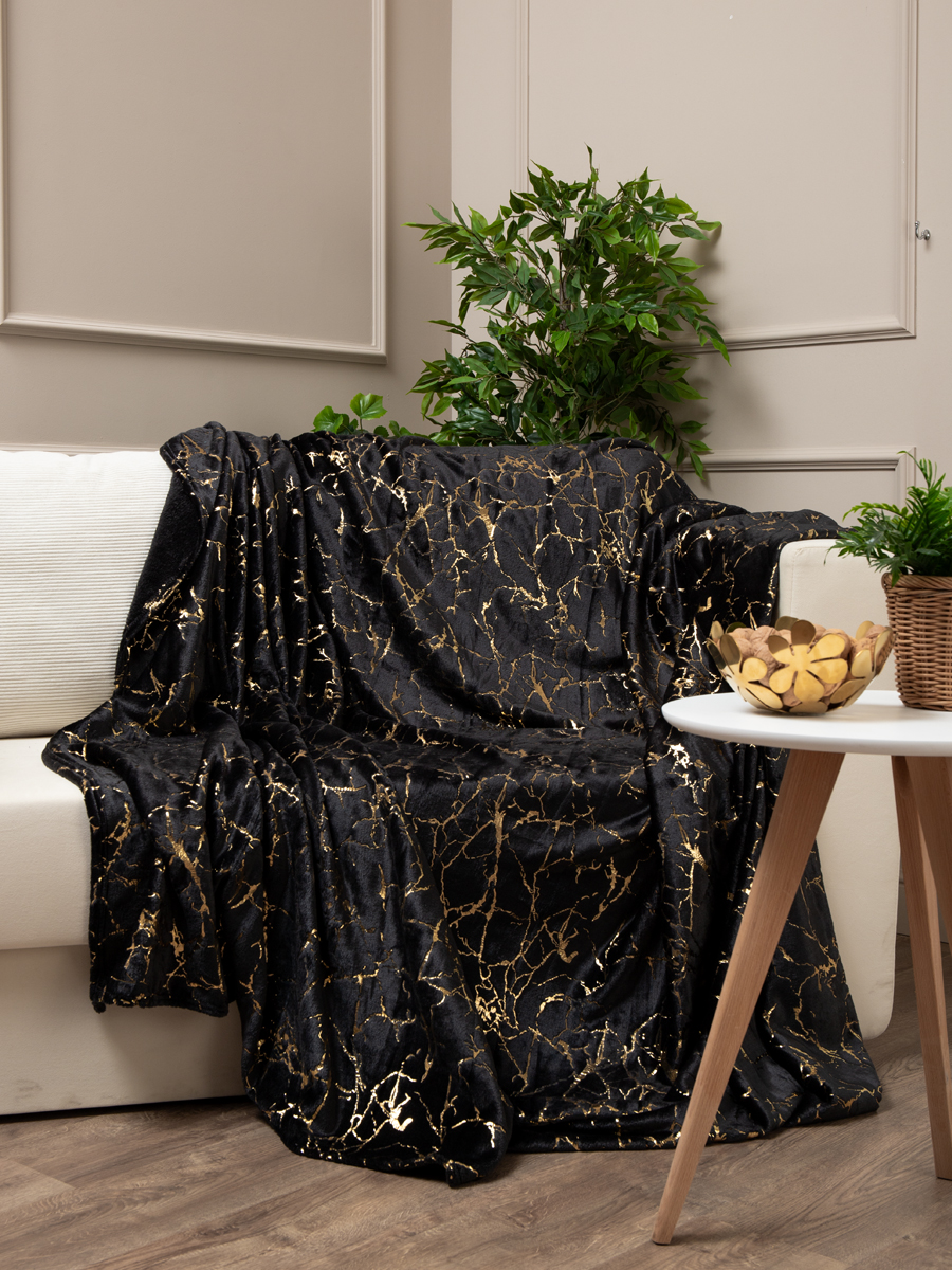 картинка Плед Texrepublic TF FNL BLK-GL 043/2022 m-мрамор NC 