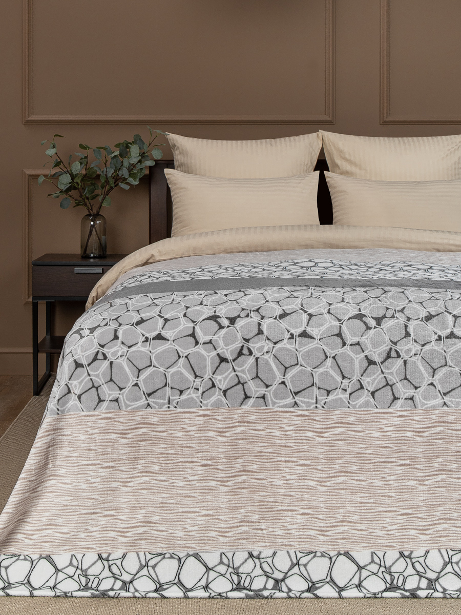 картинка Плед Texrepublic TF FN F14 b1821 Камешки и полосы 