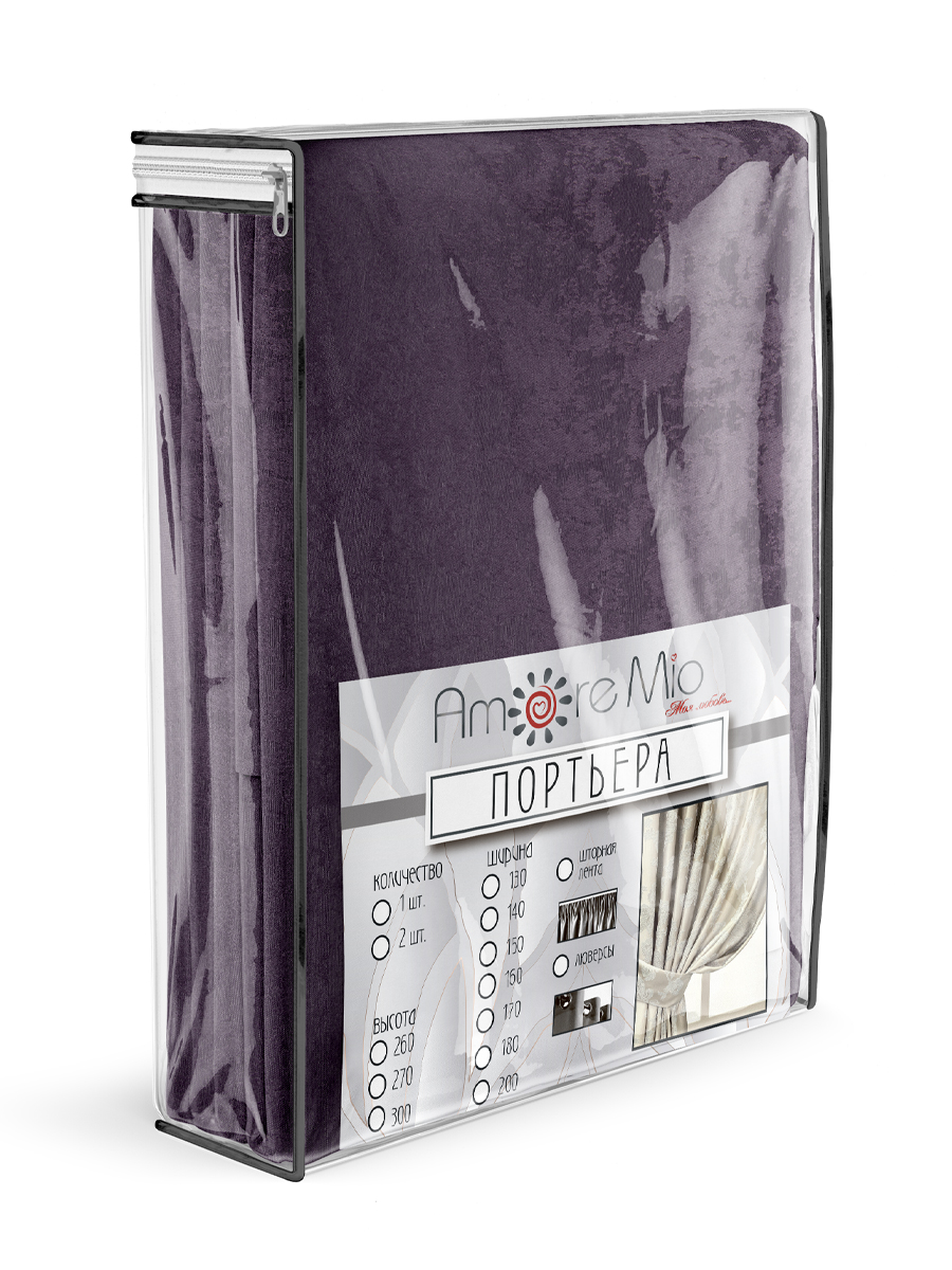 картинка Штора Amore Mio RR SOFT-4332C-20 2,0*2,7*1 лиловый 