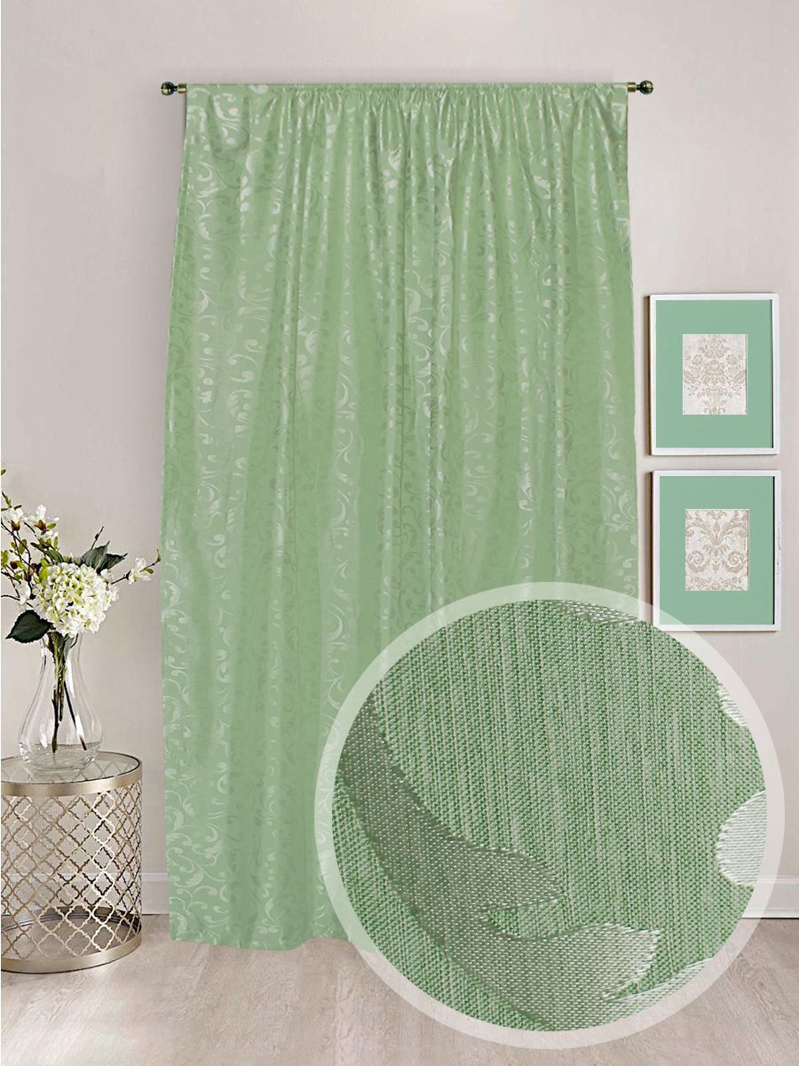 картинка Штора Amore Mio RR 655-35 1,6*2,6*1 зеленый 