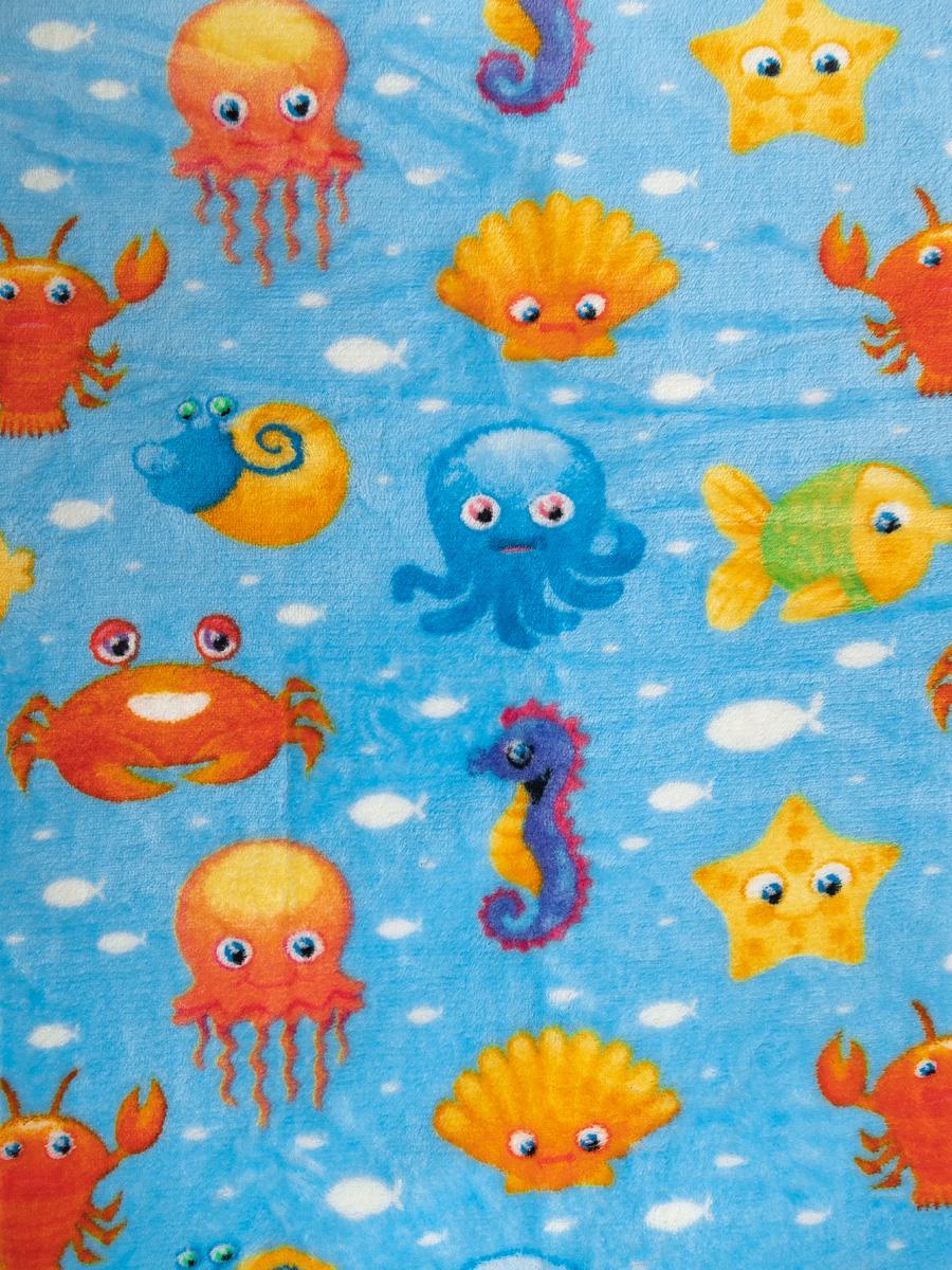 картинка Плед Texrepublic TF FN 908BL 1114 Морские жители 