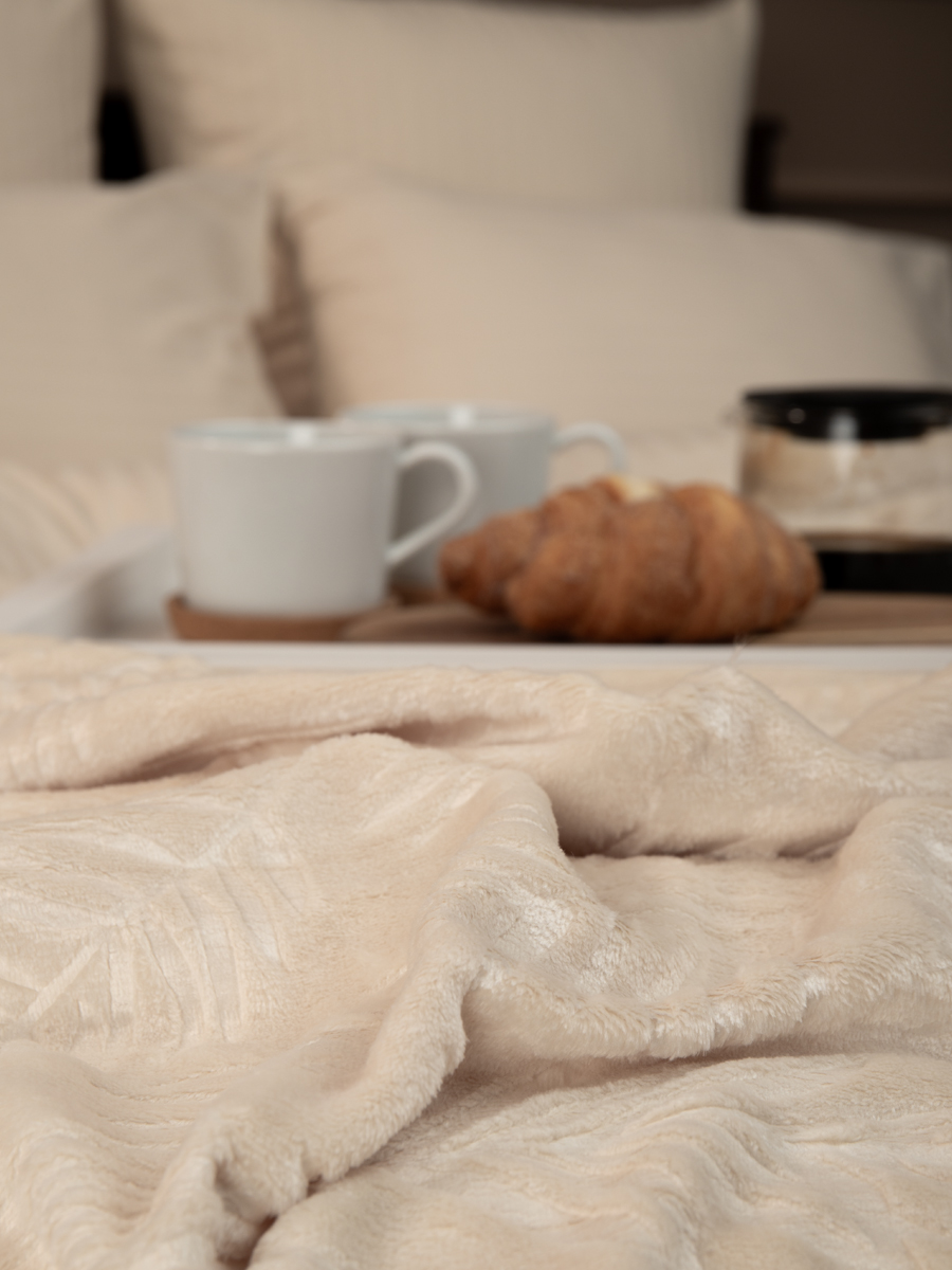 картинка Плед Texrepublic TF FNE CR2 003/1520 l-листья NC 