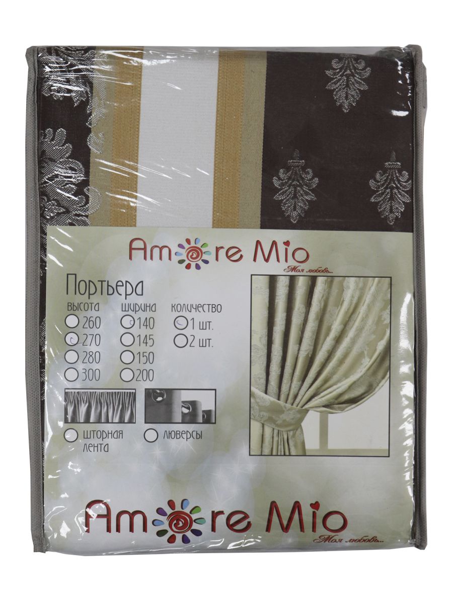 картинка Штора Amore Mio RR 532-3DX-19 1,4*2,7*1 венге 