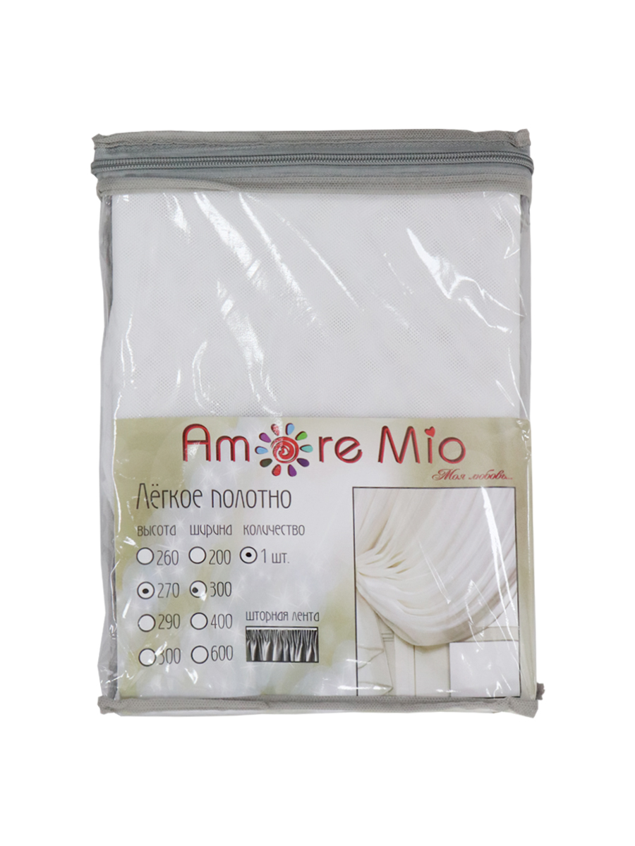 картинка Штора Amore Mio RR Selanik-w ut 3,0*2,6*1 белый 