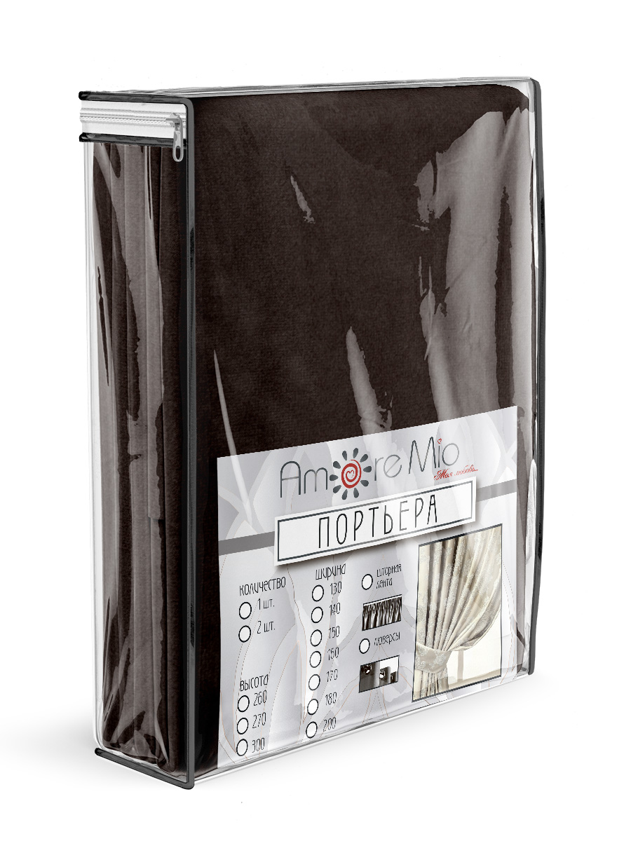 картинка Штора Amore Mio RR 6ML T99-023 1,6*2,7*1 коричневый nc 