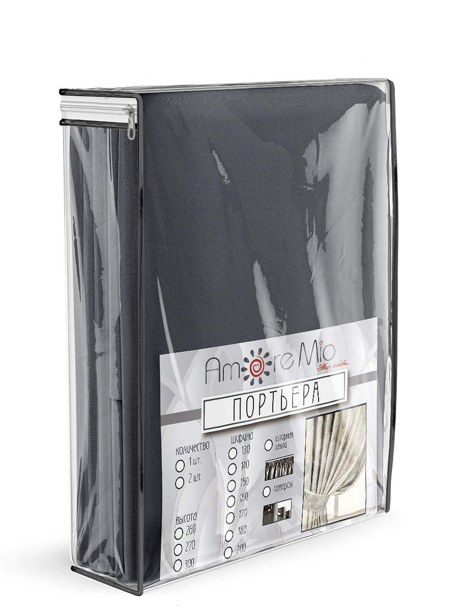 картинка Штора Amore Mio RR 4ML 6668-10 2,0*2,7*1 серый 