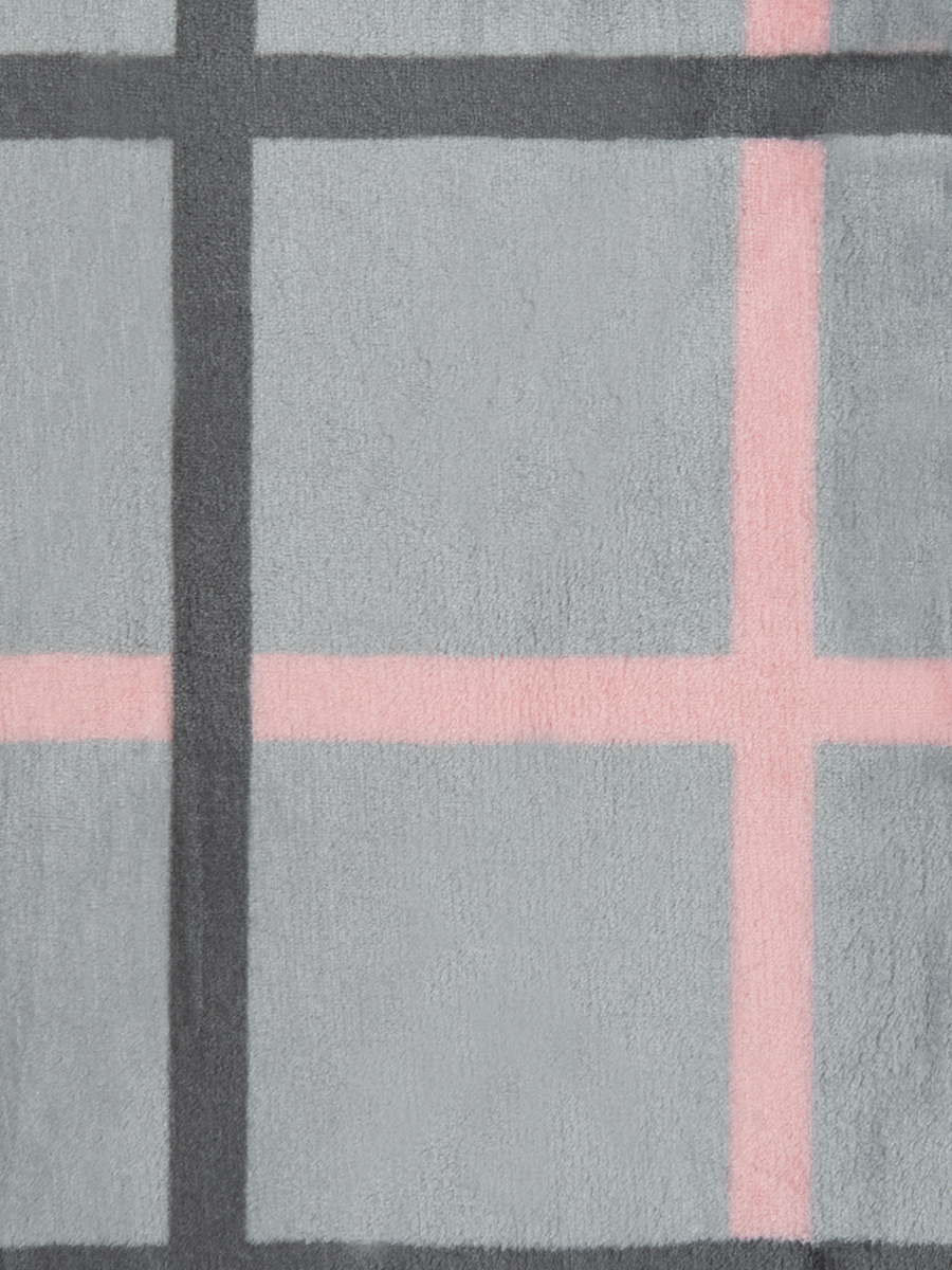 картинка Плед Texrepublic TF FN F122 a2022 Клетка серо-розовая 