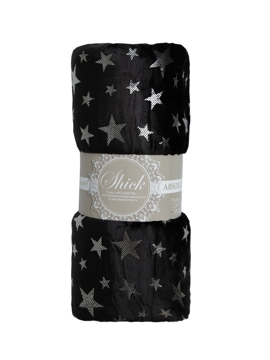 картинка Плед Texrepublic TF FNL BLK-SL 043/2022 звезды NC 