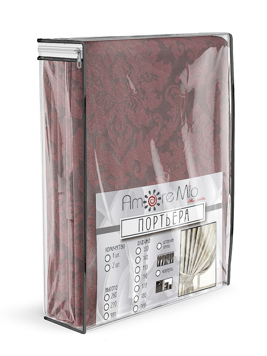 картинка Штора Amore Mio RR 150 WZGA-129 2,0*2,7*1 розовый 