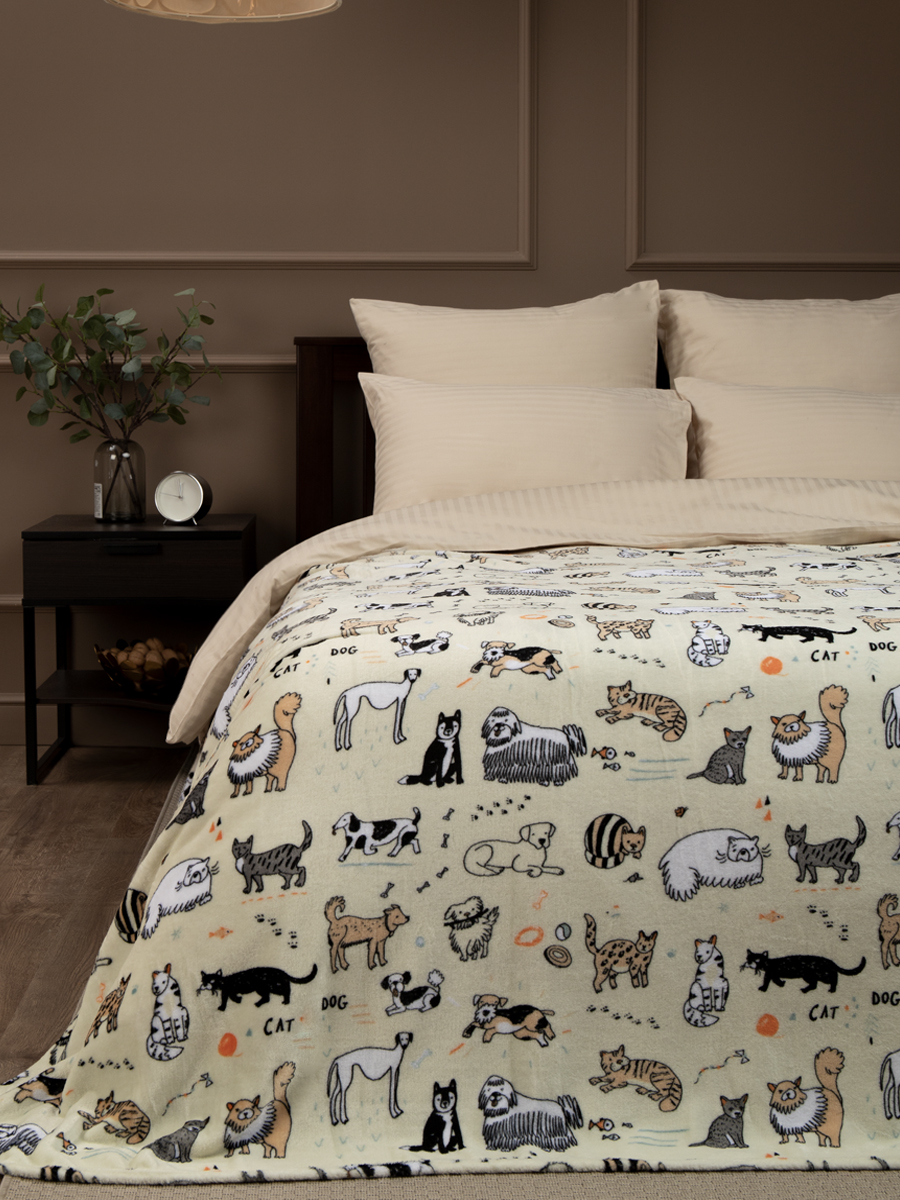 картинка Плед Texrepublic TF FN F138 a2022 Котики-собачки 