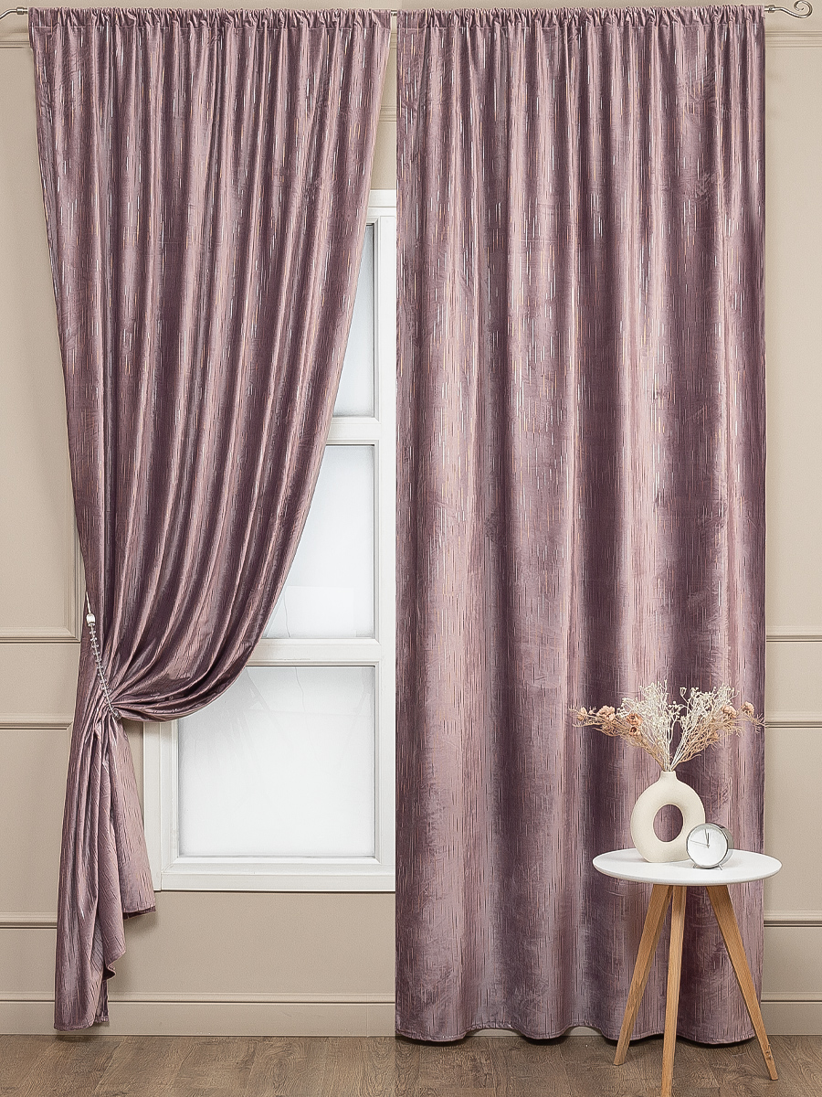 картинка Штора Amore Mio RR 6ML T596-06 1,5*2,7*2 розовая пудра 