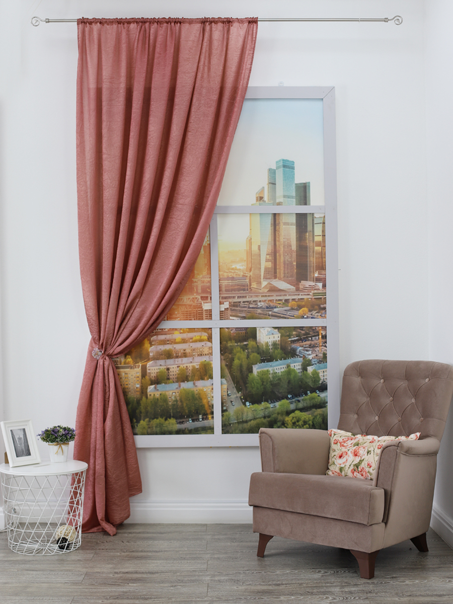 картинка Штора Amore Mio RR 32003-09 2,0*2,7*1 розовая пудра 