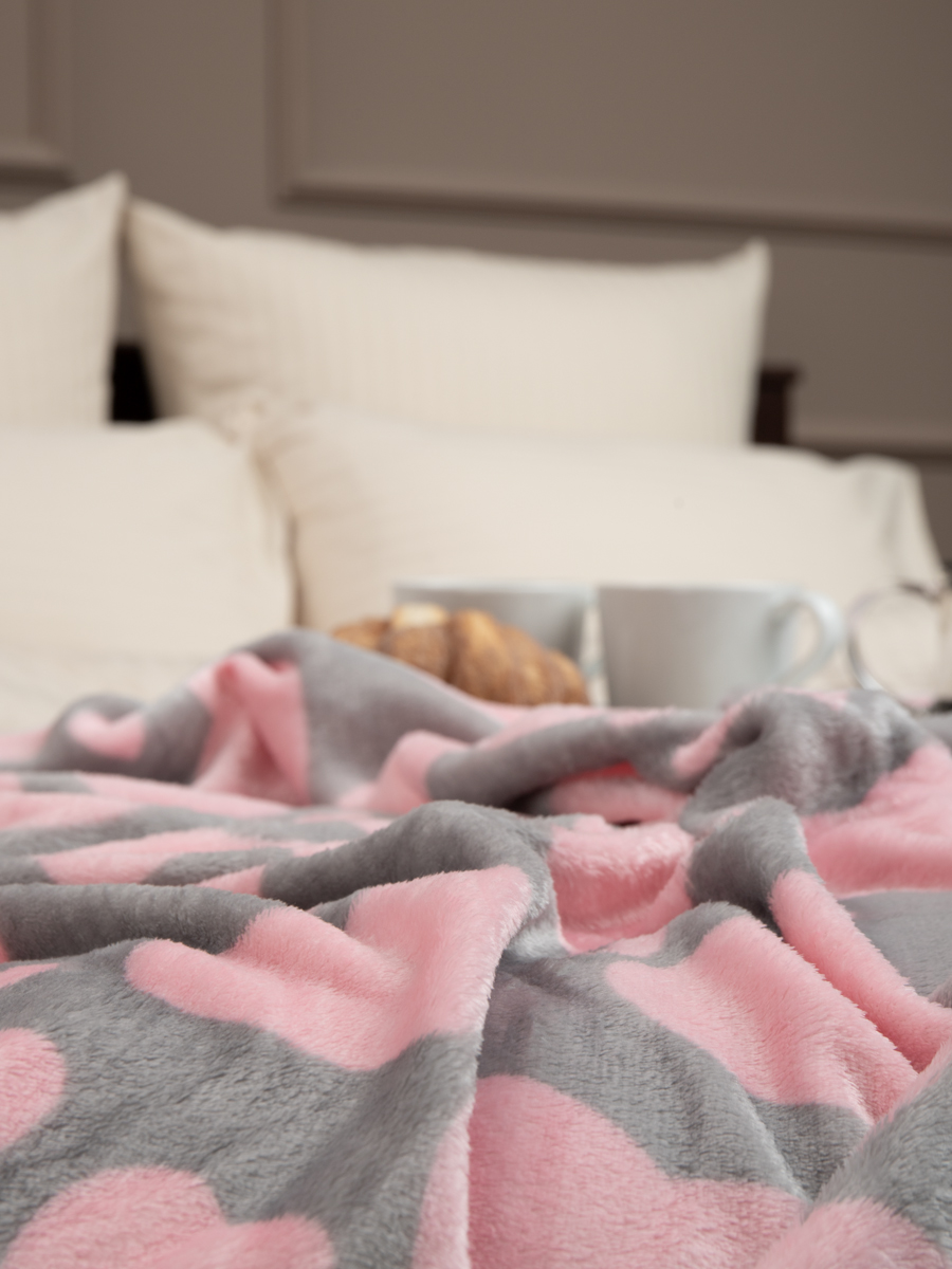 картинка Плед Texrepublic TF FN F113PI b2022 Сердечки 