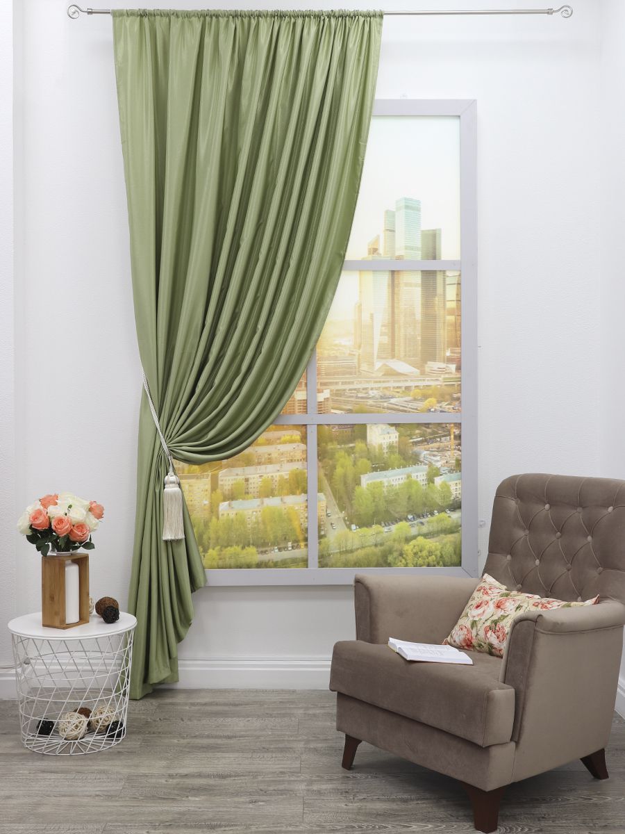 картинка Штора Amore Mio RR 90168-106 2,0*2,7*1 салатовый 