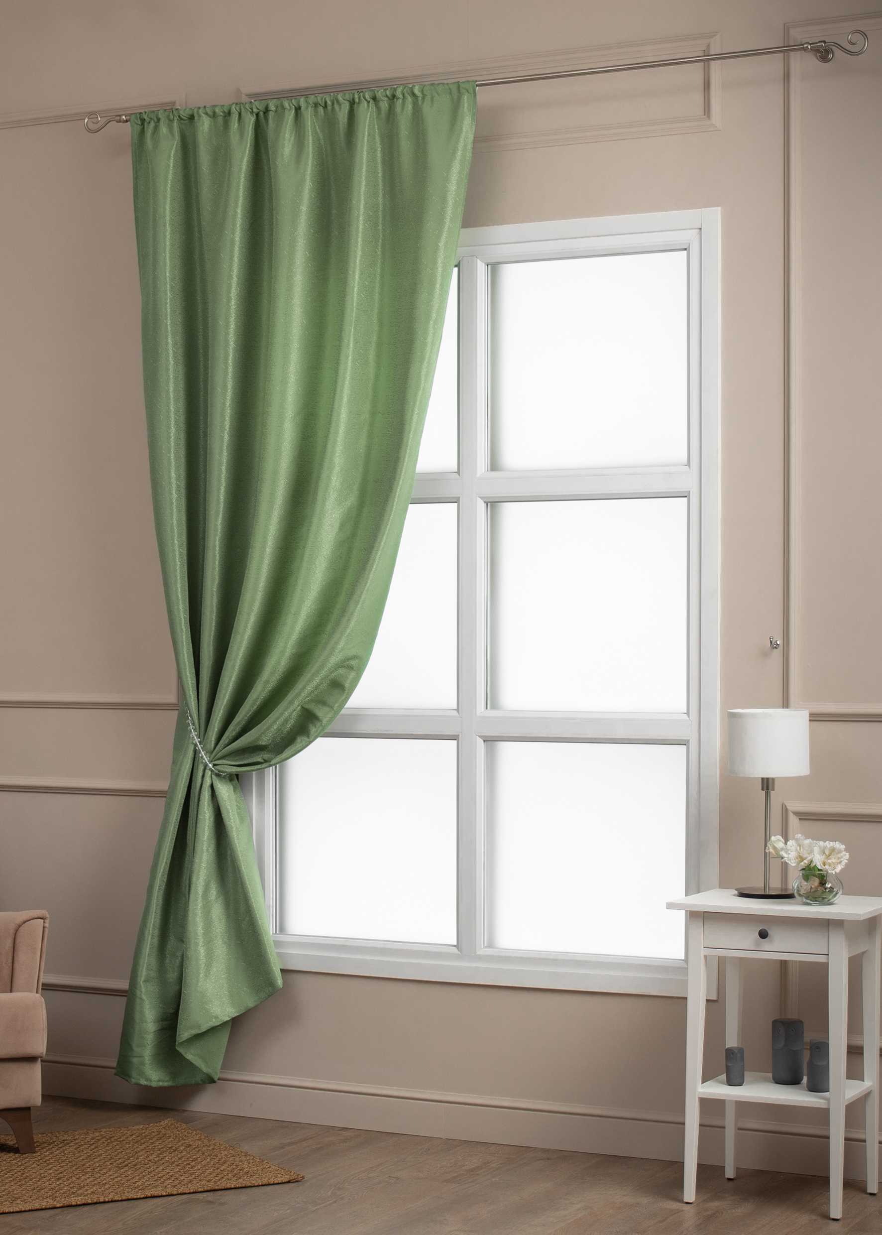 картинка Штора Amore Mio RR H9939-178 1,4*2,7*1 зеленый 