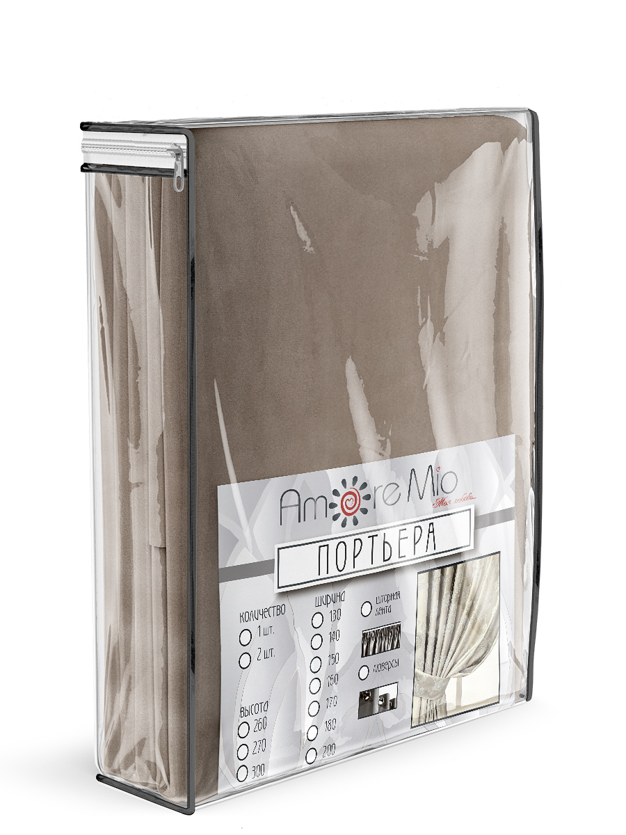 картинка Штора Amore Mio RR 6ML T66-58 2,0*2,7*1 бежевый 