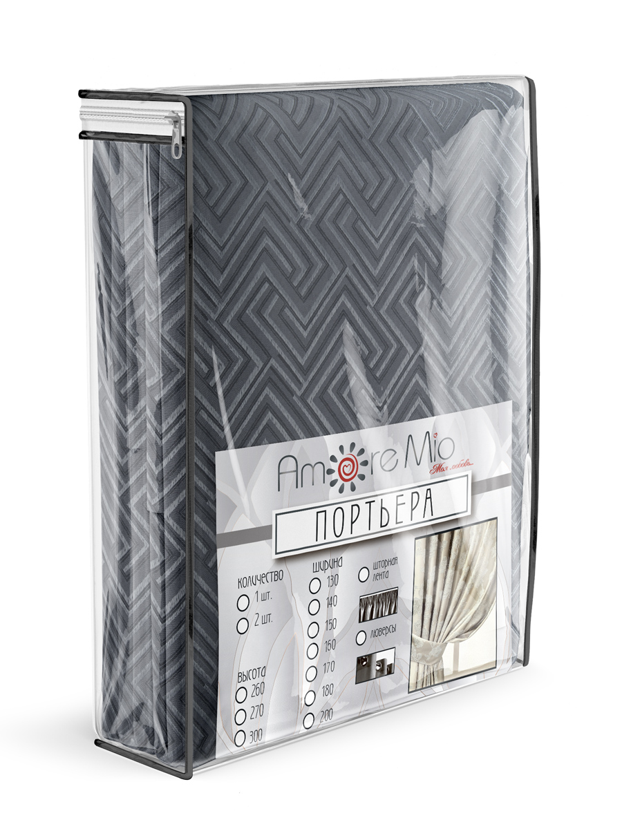 картинка Штора Amore Mio RR H9892-627 1,4*2,7*1 серый 
