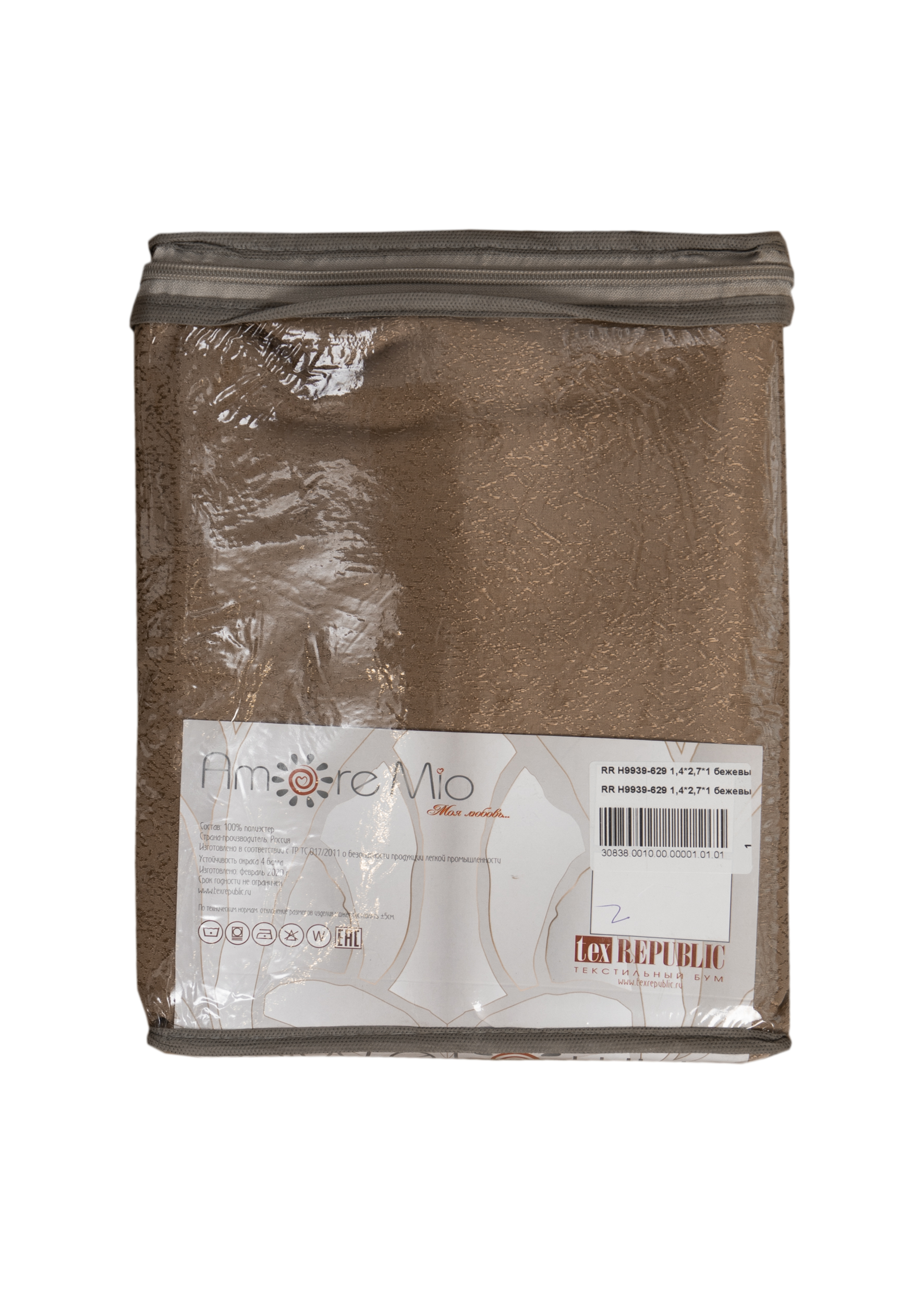 картинка Штора Amore Mio RR H9939-629 1,4*2,7*1 бежевый 