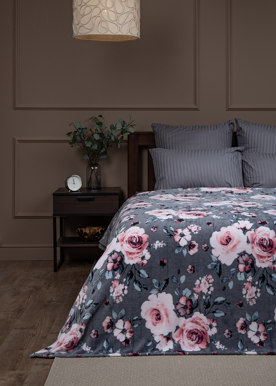 картинка Плед Texrepublic TF FN F130GY a2022 Нежность-розы 