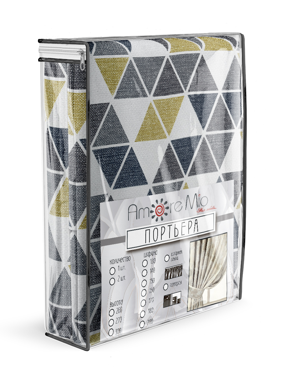 картинка Штора Amore Mio RR 4ML 7222-01 2,0*2,7*1 серый 