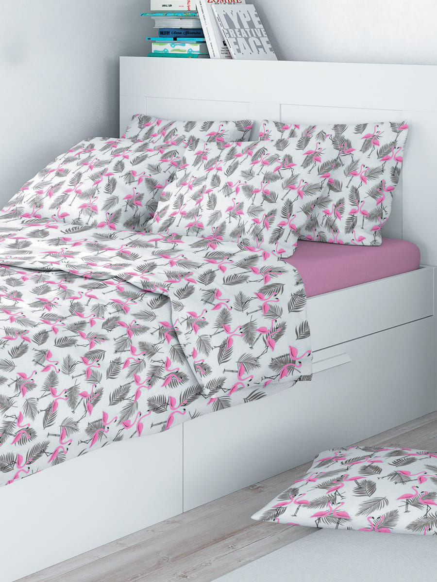 картинка Постельное бельё Amore Mio URG QR Flamenco 50*70 SINGLE P 