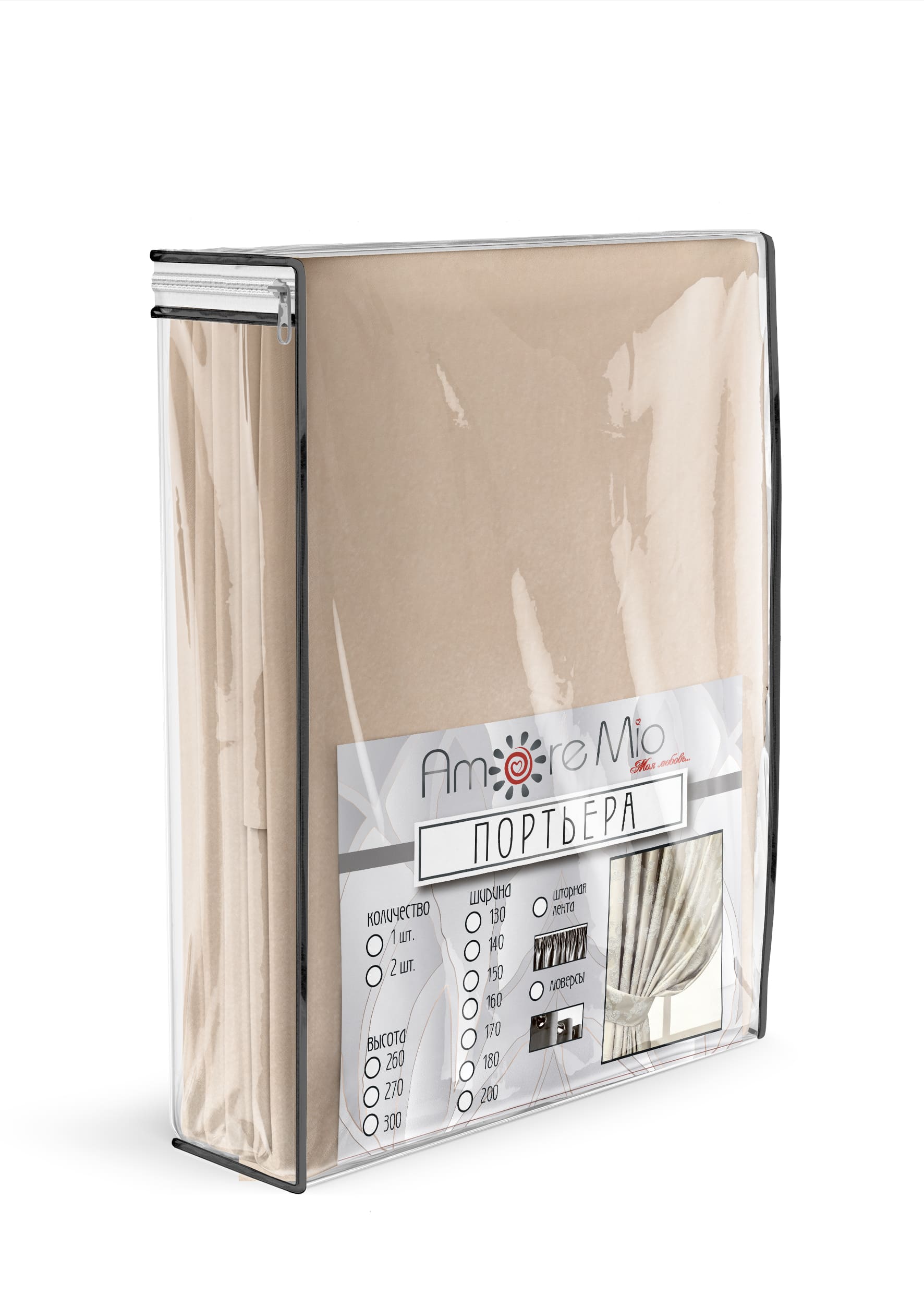 картинка Штора Amore Mio RR 4ML 42002-03 2,0*2,7*1 молочный 