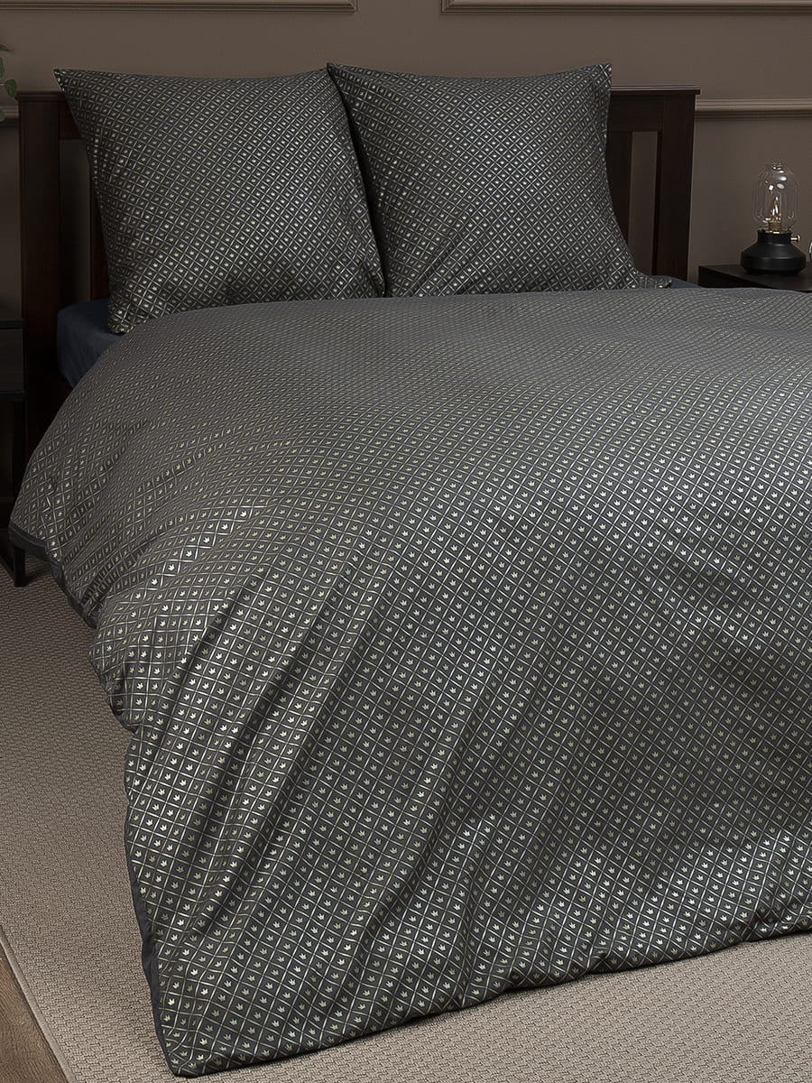 картинка Постельное бельё Amore Mio BZ QR Crown GY DOUBLE Msh 