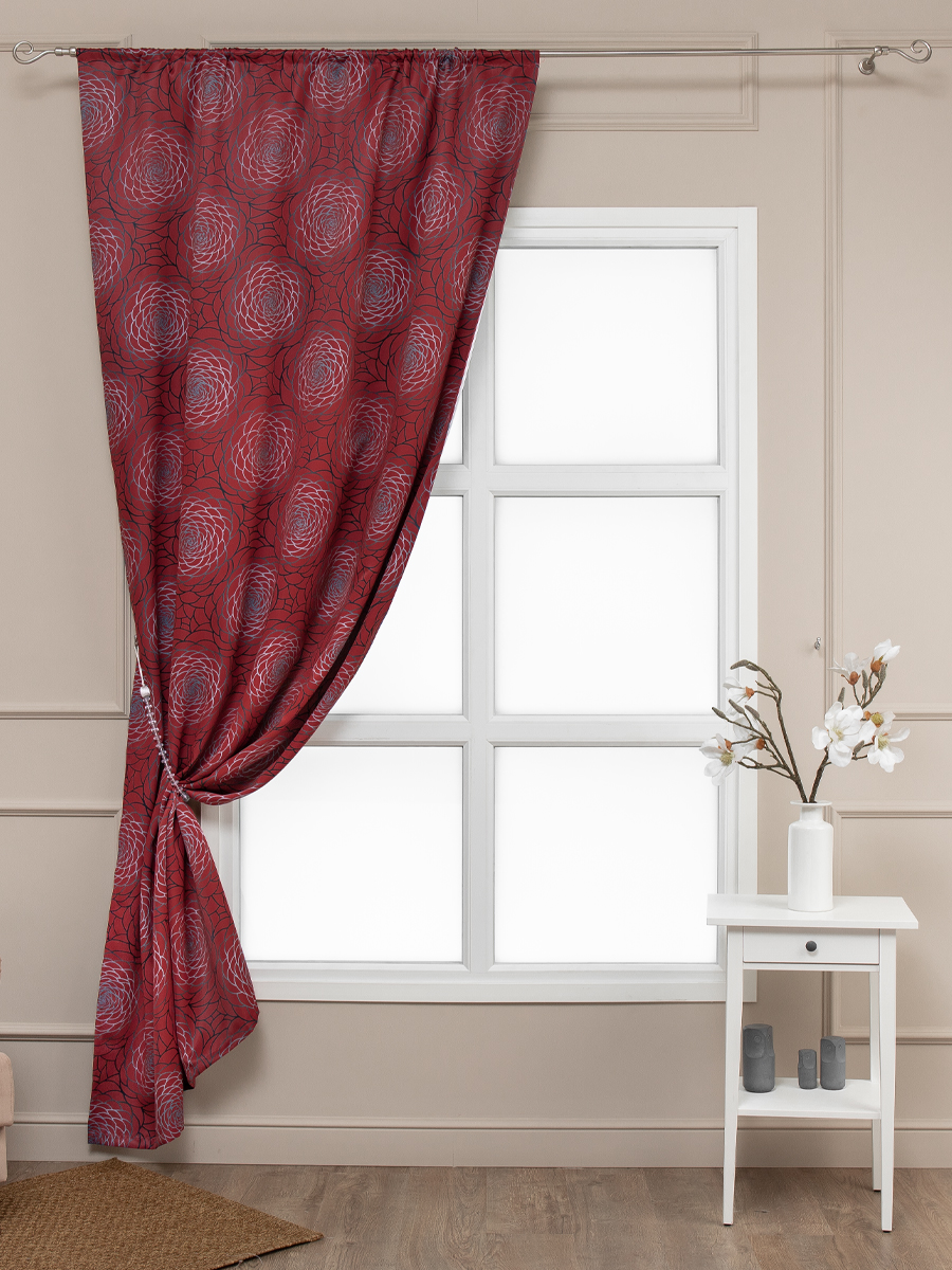 картинка Штора Amore Mio RR 971-01 1,3*2,7*1 красный 