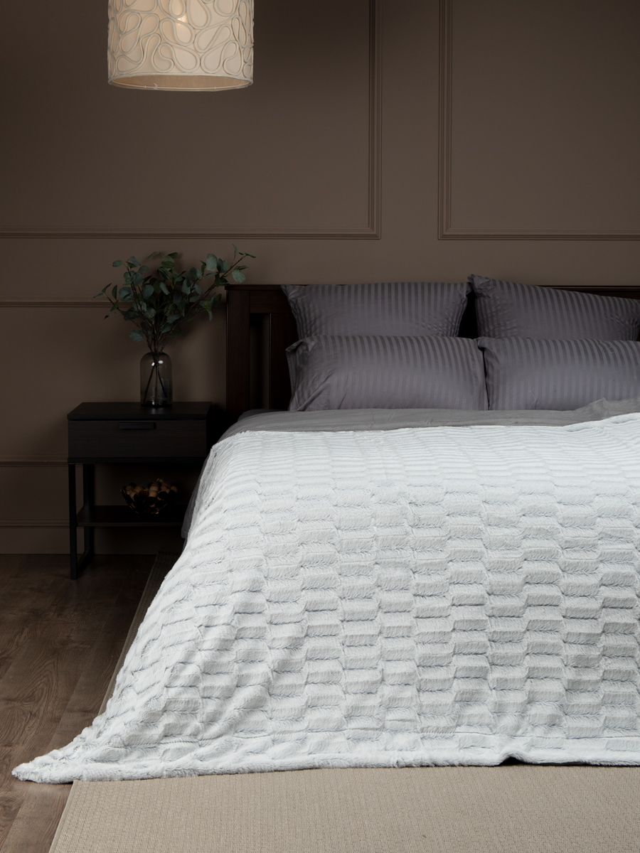 картинка Плед Buenas Noches искусст мех TF F112ML-GY3 1622 Пестрый ворс 