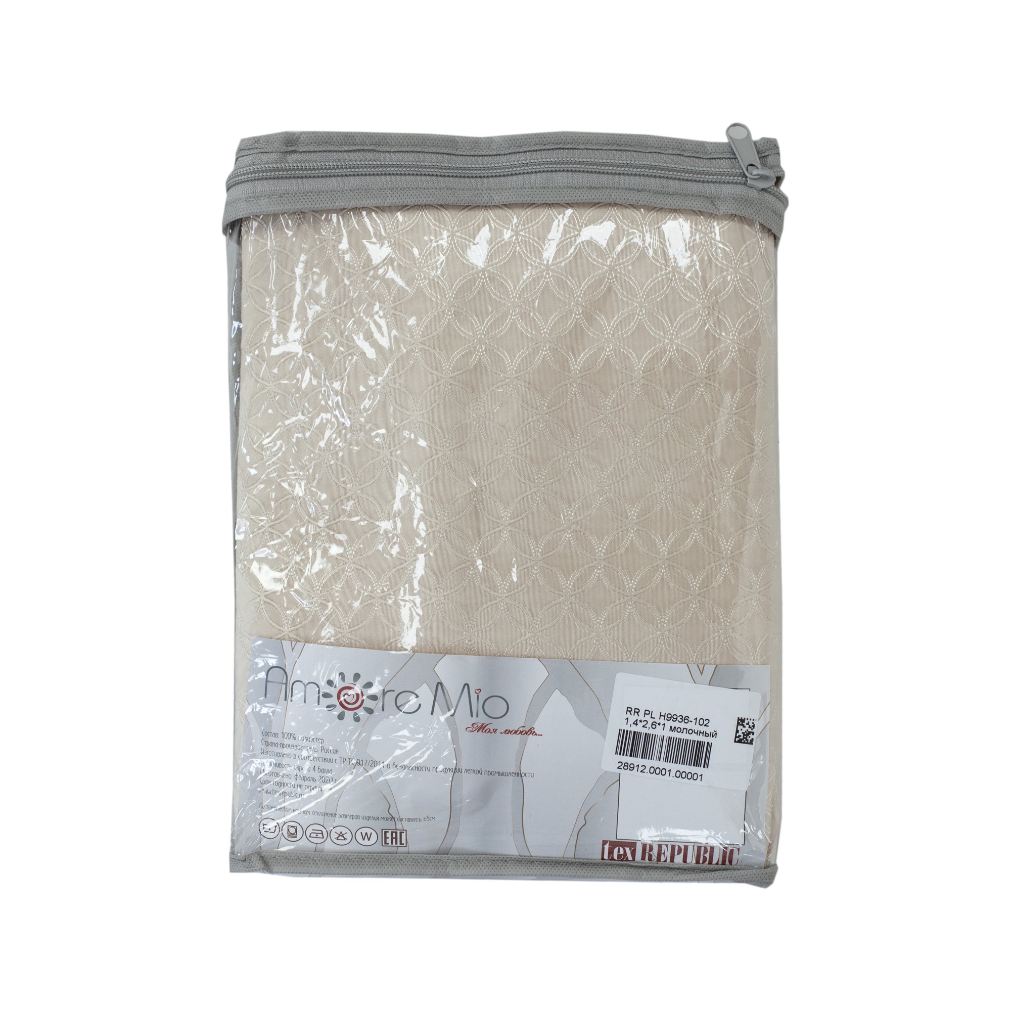 картинка Штора Amore Mio RR 6PL H9936-102 1,4*2,6*1 молочный 