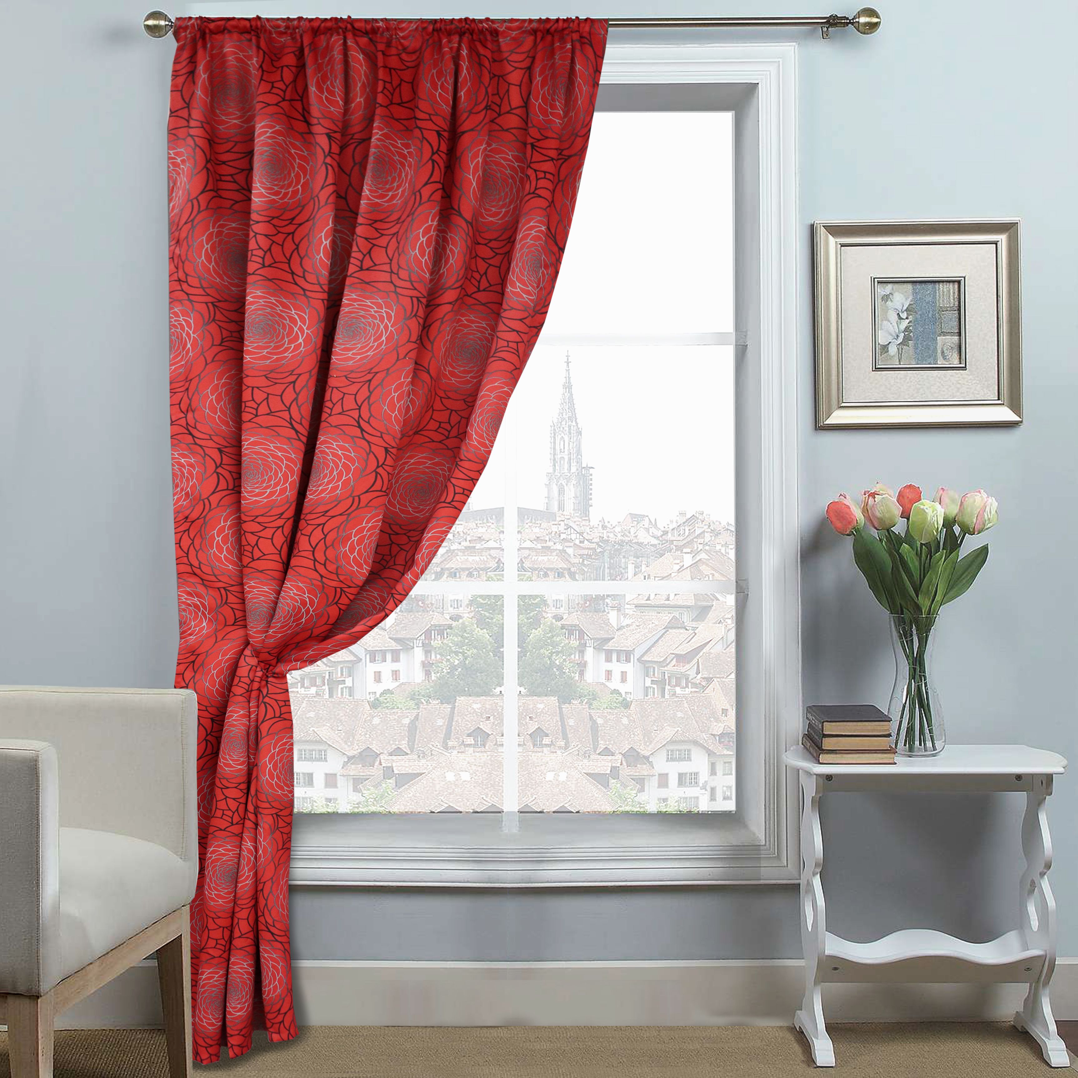 картинка Штора Amore Mio RR 971-01 1,3*2,7*1 красный 