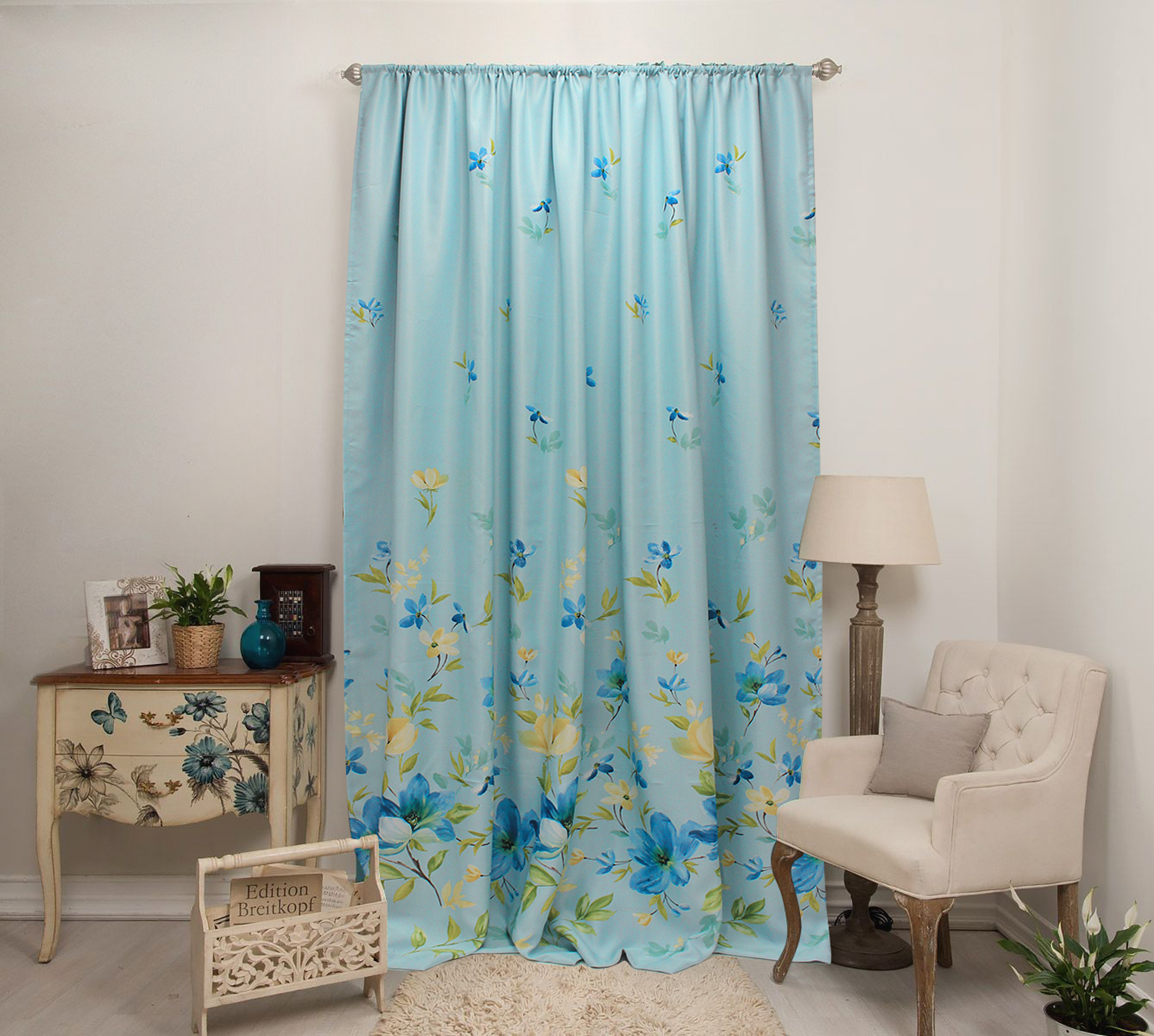 картинка Штора Amore Mio RR 106-3 2,0*2,7*1 голубой 