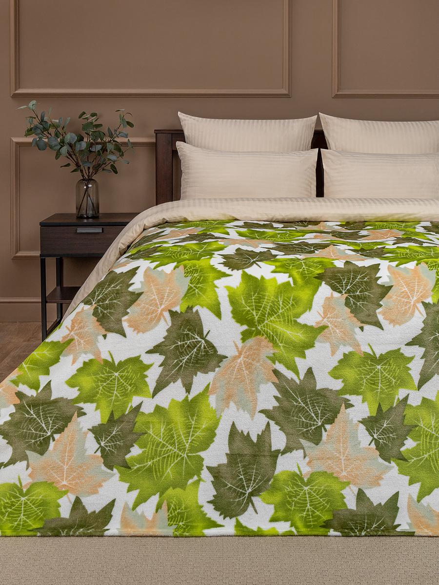 картинка Плед Texrepublic TF FN F115GR b1821 Листья клёна 